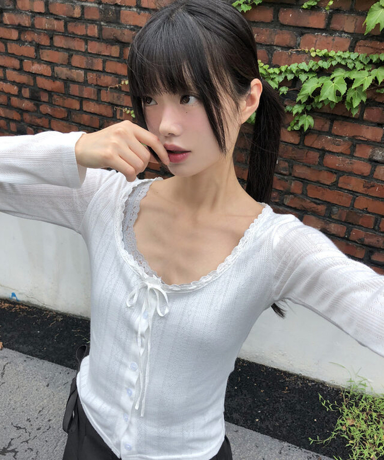 レーススリムキャミソール(5color) GREY