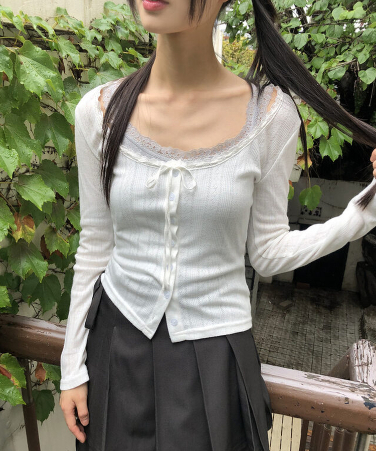 レーススリムキャミソール(5color) GREY