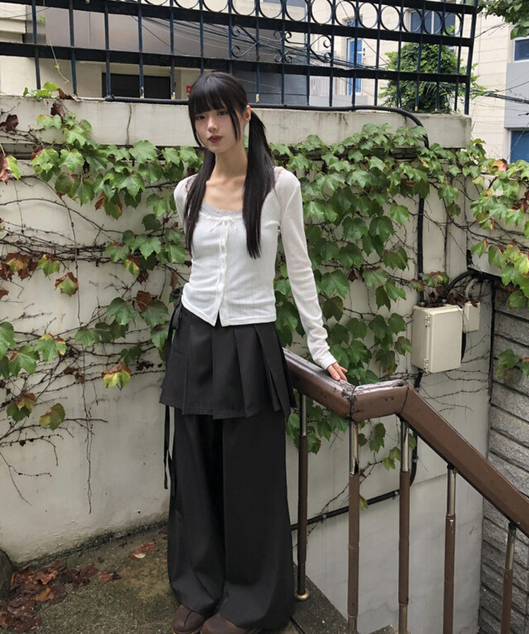 レーススリムキャミソール(5color) GREY