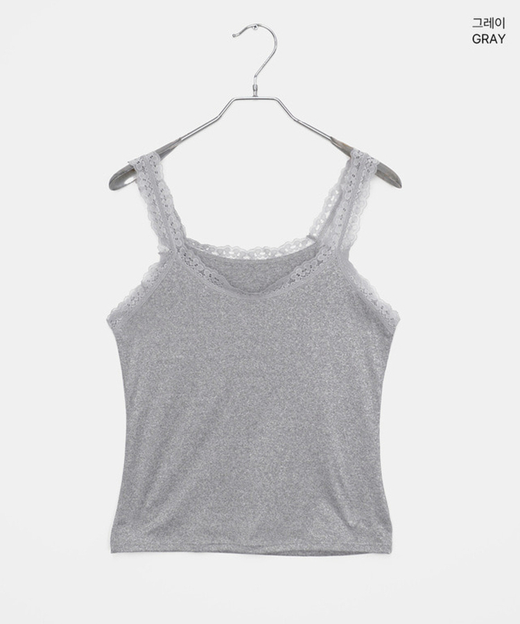 レーススリムキャミソール(5color)