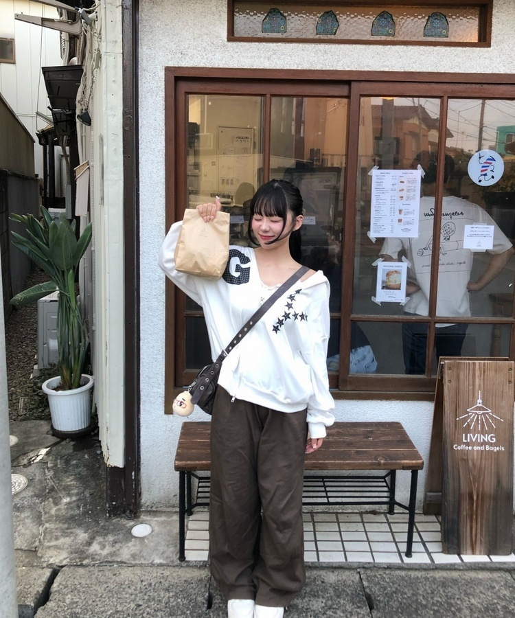 GYロゴフードジップアップ IVORY