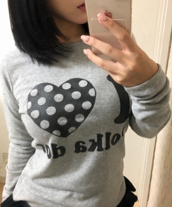 アイラブドットスリムTシャツ MELANGE