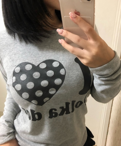 アイラブドットスリムTシャツ MELANGE