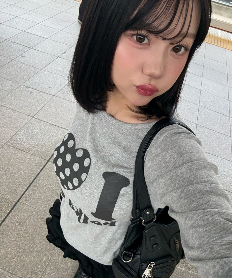 アイラブドットスリムTシャツ MELANGE