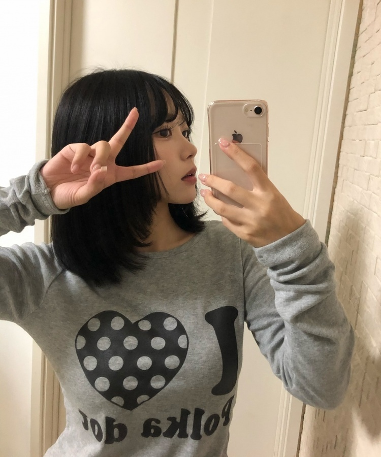 アイラブドットスリムTシャツ MELANGE