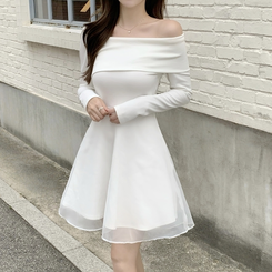 アンバランスシフォンワンピース IVORY