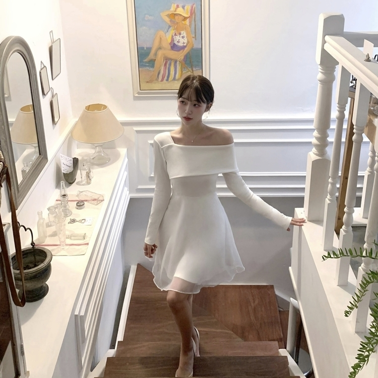 アンバランスシフォンワンピース IVORY