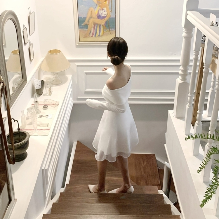 アンバランスシフォンワンピース IVORY