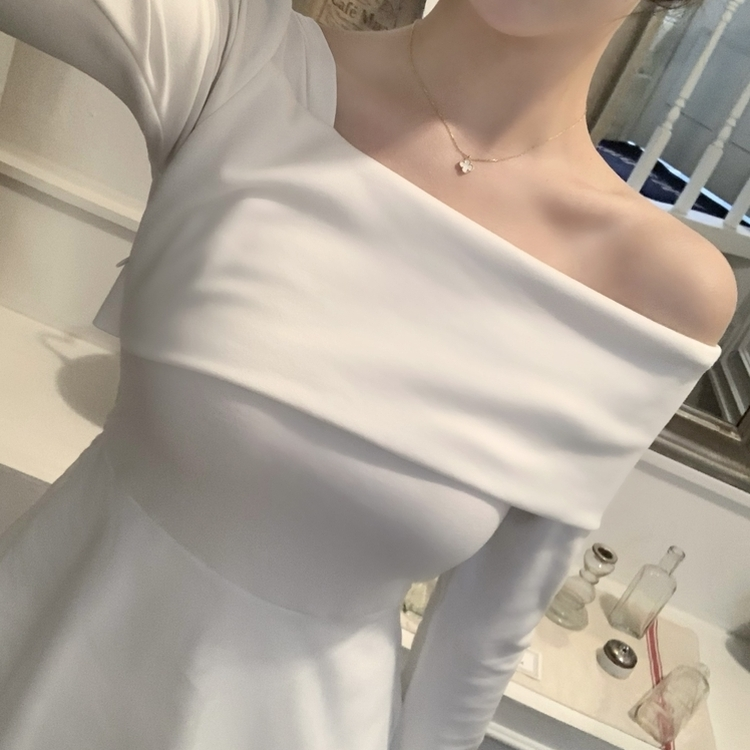 アンバランスシフォンワンピース IVORY