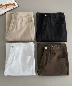 2XL가을 스판 밴딩 세미 부츠컷 면팬츠