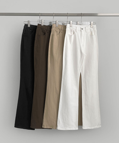 2XL가을 스판 밴딩 세미 부츠컷 면팬츠