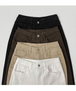 2XL가을 스판 밴딩 세미 부츠컷 면팬츠