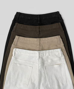 2XL가을 스판 밴딩 세미 부츠컷 면팬츠