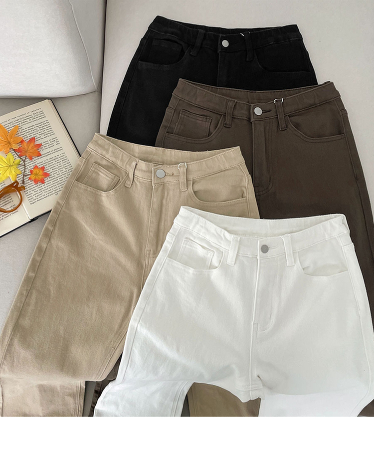 2XL가을 스판 밴딩 세미 부츠컷 면팬츠