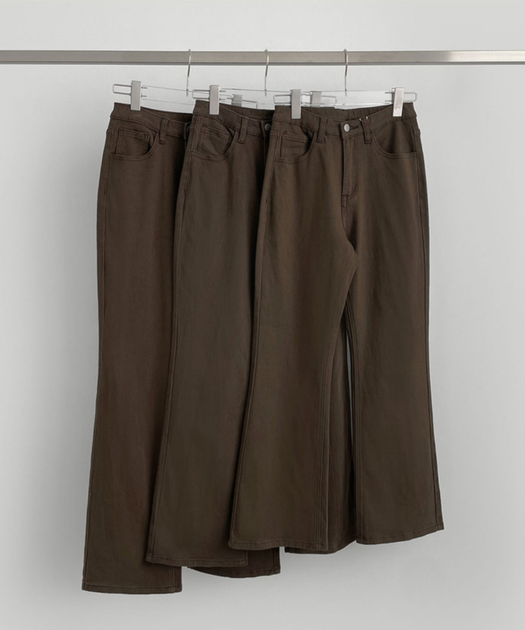 2XL가을 스판 밴딩 세미 부츠컷 면팬츠