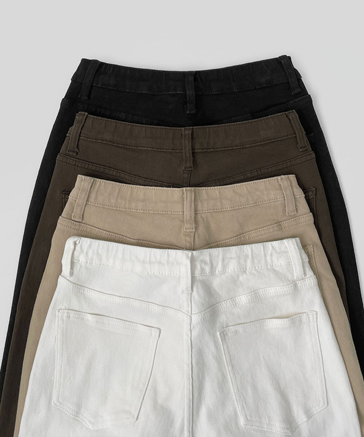 2XL가을 스판 밴딩 세미 부츠컷 면팬츠