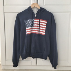 ビンテージUSAフードジップアップ(5color)