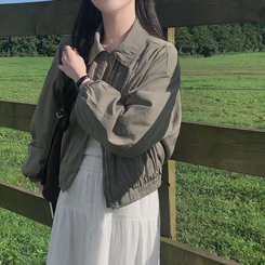 누가봐도 고퀄리티 블루종 크롭 루즈핏 블루종 자켓 점퍼 카키