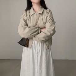 누가봐도 고퀄리티 블루종 크롭 루즈핏 블루종 자켓 점퍼 베이지