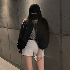 누가봐도 고퀄리티 블루종 크롭 루즈핏 블루종 자켓 점퍼 블랙