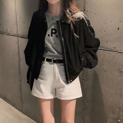 누가봐도 고퀄리티 블루종 크롭 루즈핏 블루종 자켓 점퍼 블랙