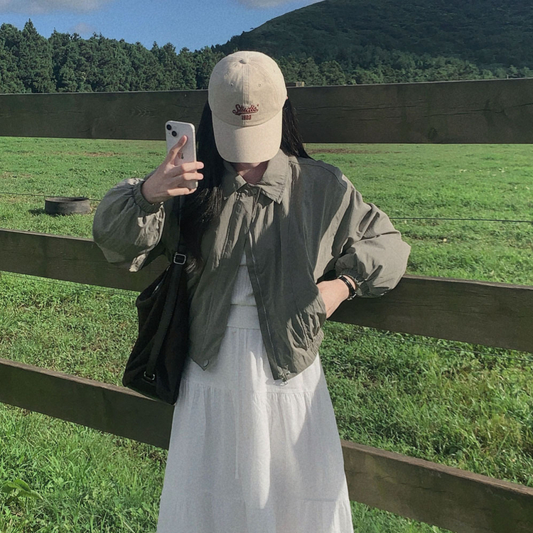 누가봐도 고퀄리티 블루종 크롭 루즈핏 블루종 자켓 점퍼 카키