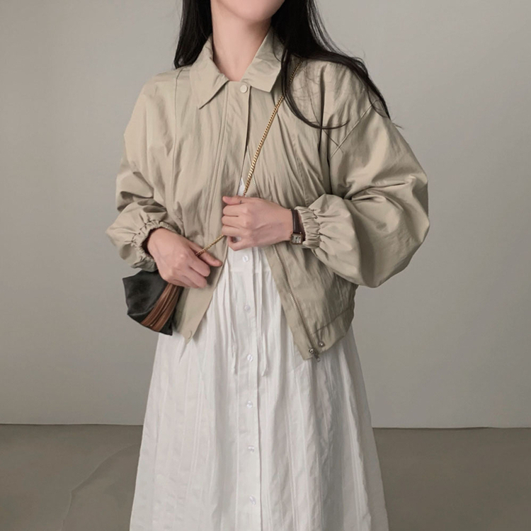 누가봐도 고퀄리티 블루종 크롭 루즈핏 블루종 자켓 점퍼 베이지