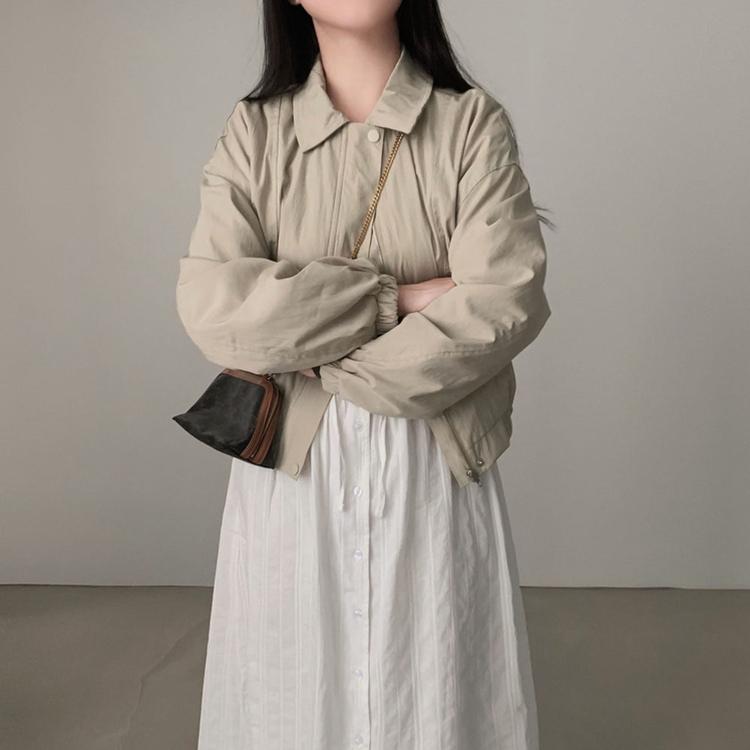 누가봐도 고퀄리티 블루종 크롭 루즈핏 블루종 자켓 점퍼 베이지