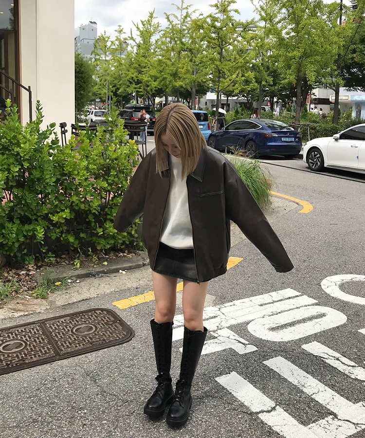 【単独制作/特価】oluデイリーラウンドネック、Vネック2種ニット IVORY(R-neck)