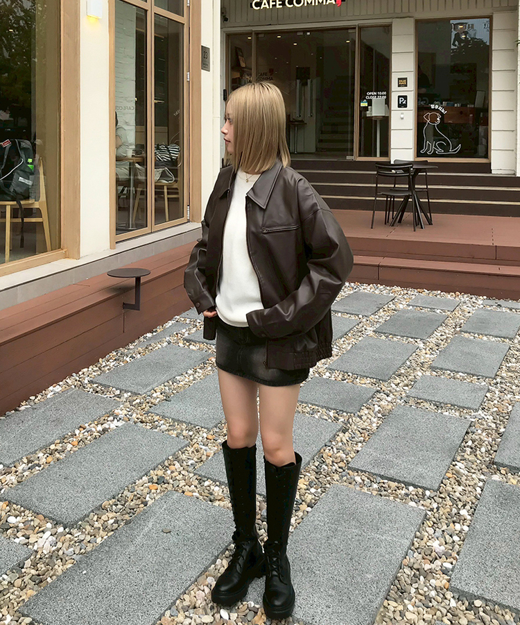 【単独制作/特価】oluデイリーラウンドネック、Vネック2種ニット IVORY(R-neck)