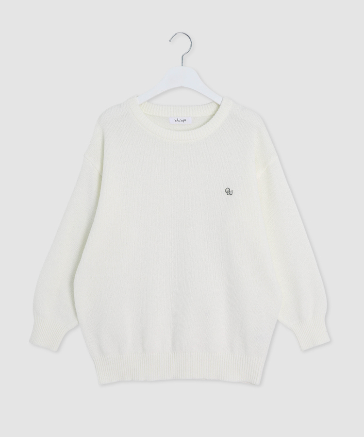 【単独制作/特価】oluデイリーラウンドネック、Vネック2種ニット