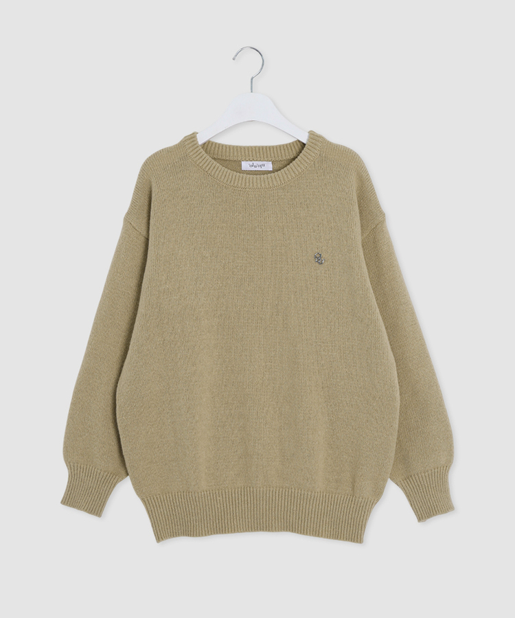 【単独制作/特価】oluデイリーラウンドネック、Vネック2種ニット