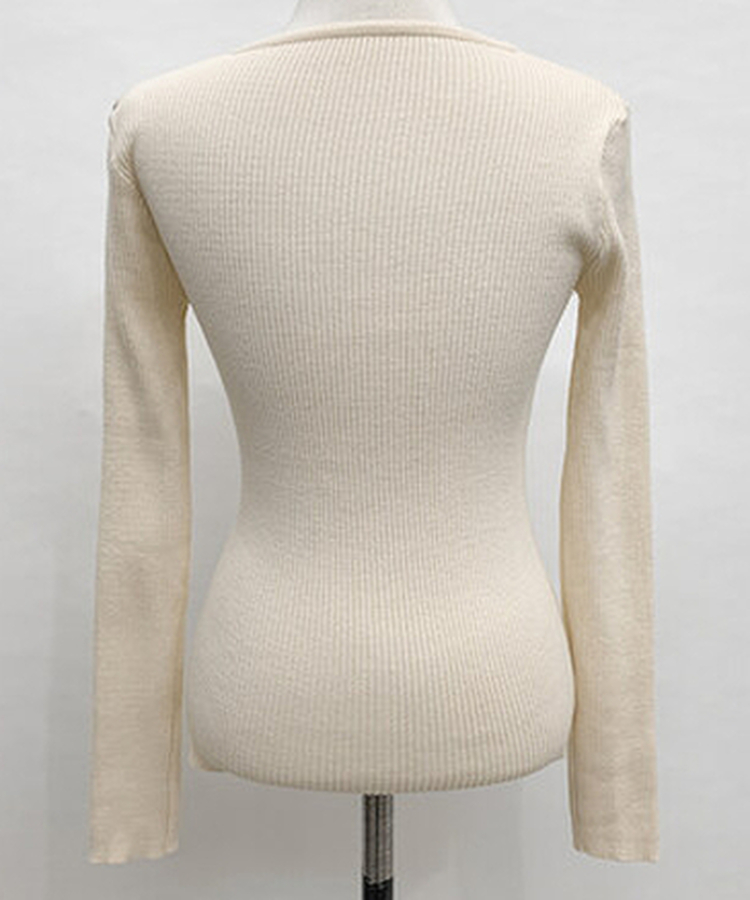 소르 여리 슬림 브이 니트