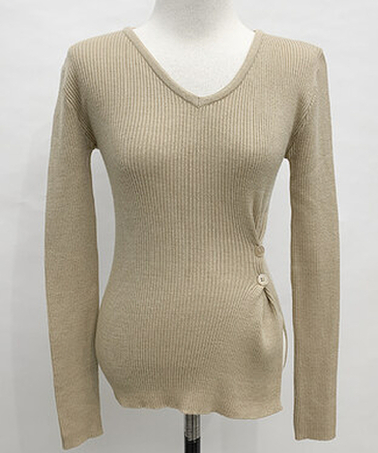 소르 여리 슬림 브이 니트