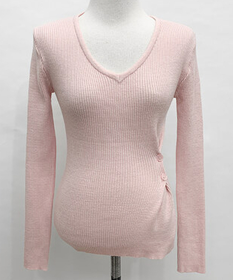 소르 여리 슬림 브이 니트