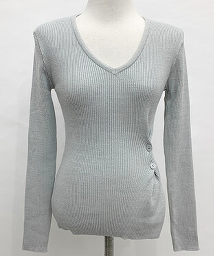 소르 여리 슬림 브이 니트