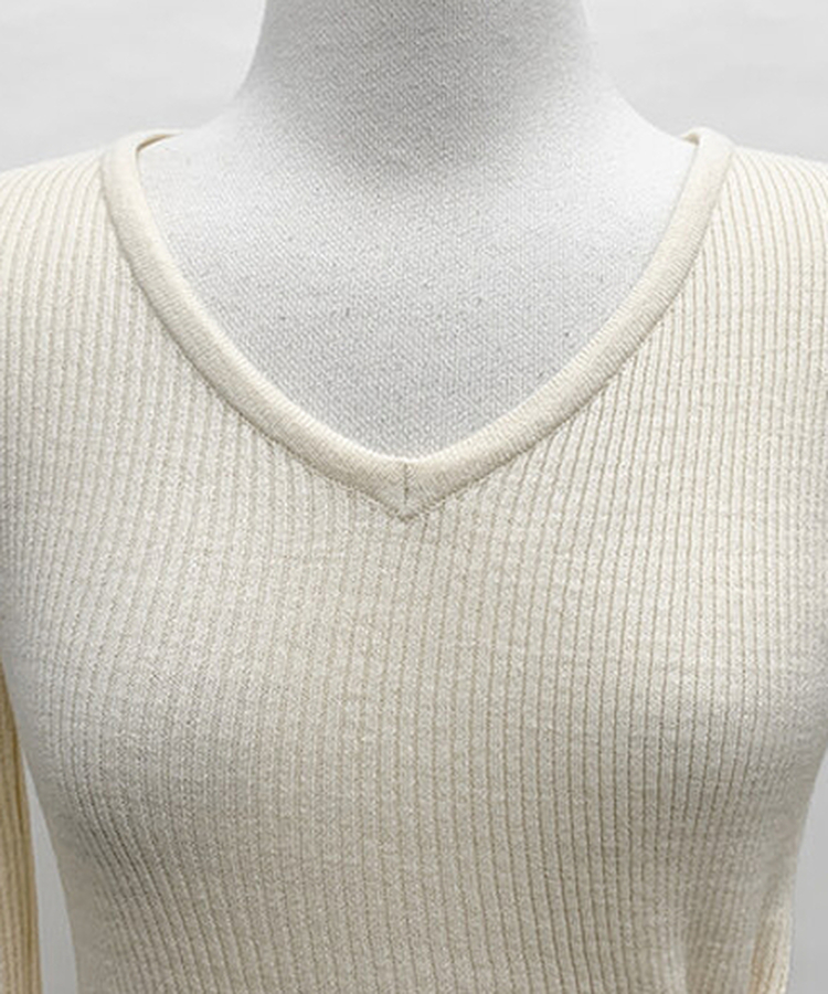 소르 여리 슬림 브이 니트