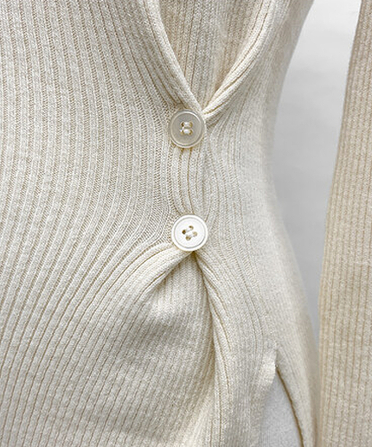 소르 여리 슬림 브이 니트