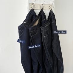 버킷 기장선택 사이드핀턱 생지 데님 와이드 팬츠