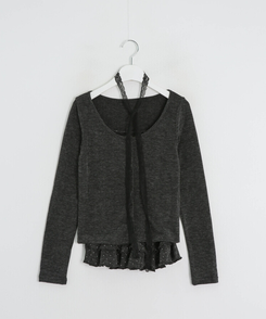 【SET】ドットキャミソール+カーディガン