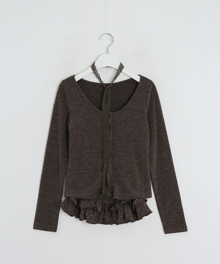 【SET】ドットキャミソール+カーディガン