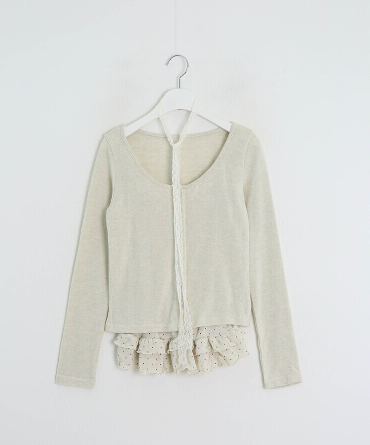 【SET】ドットキャミソール+カーディガン