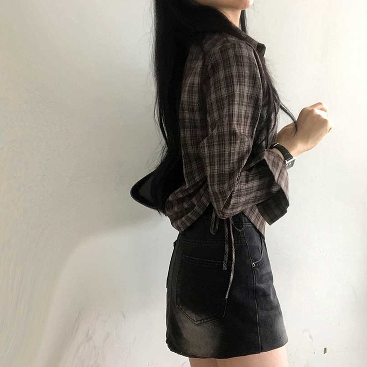 ブラウニーシャーリングチェックシャツ BROWN