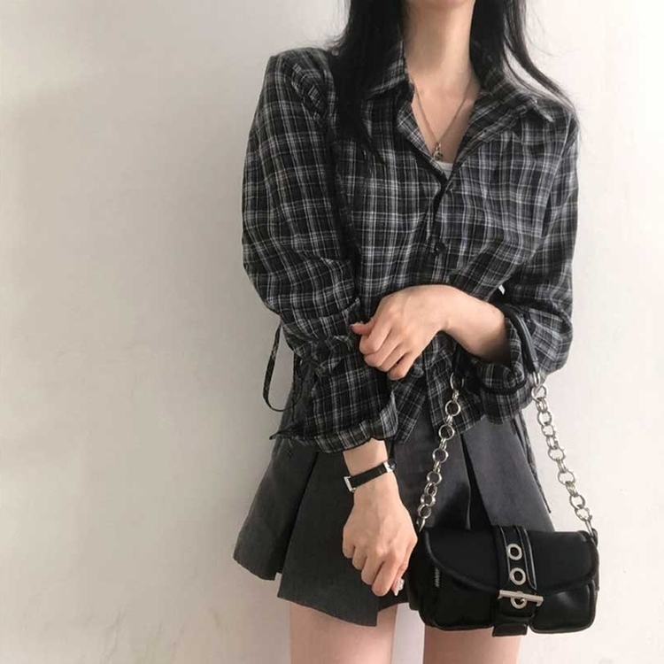 ブラウニーシャーリングチェックシャツ BLACK