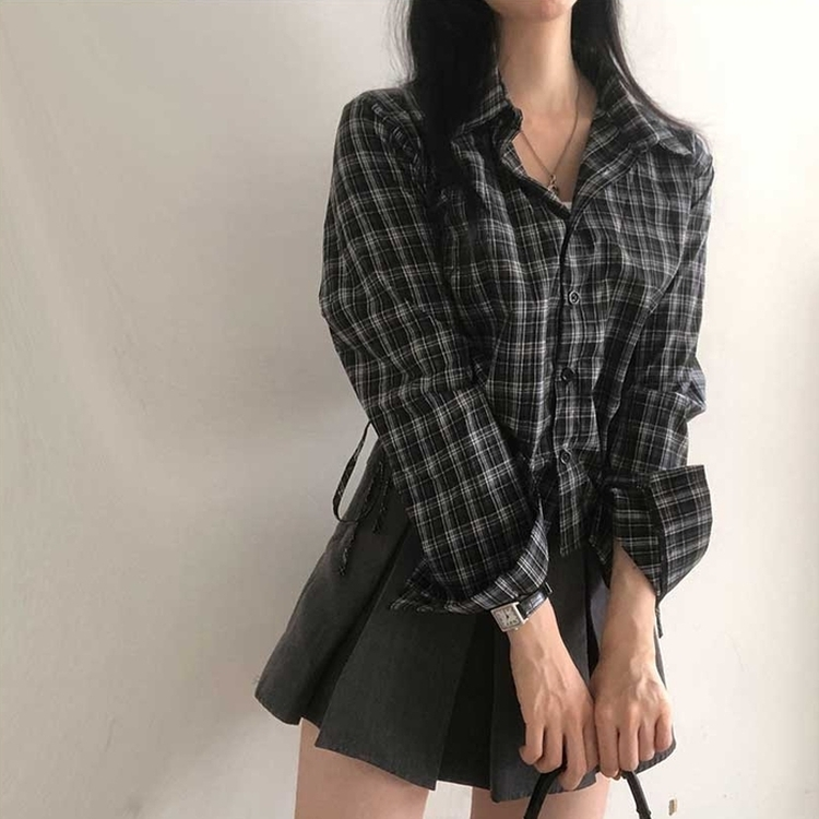 ブラウニーシャーリングチェックシャツ BLACK