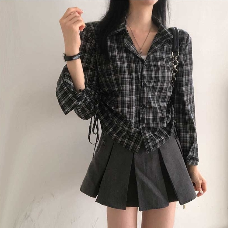 ブラウニーシャーリングチェックシャツ BLACK