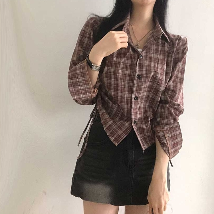 ブラウニーシャーリングチェックシャツ BRICK