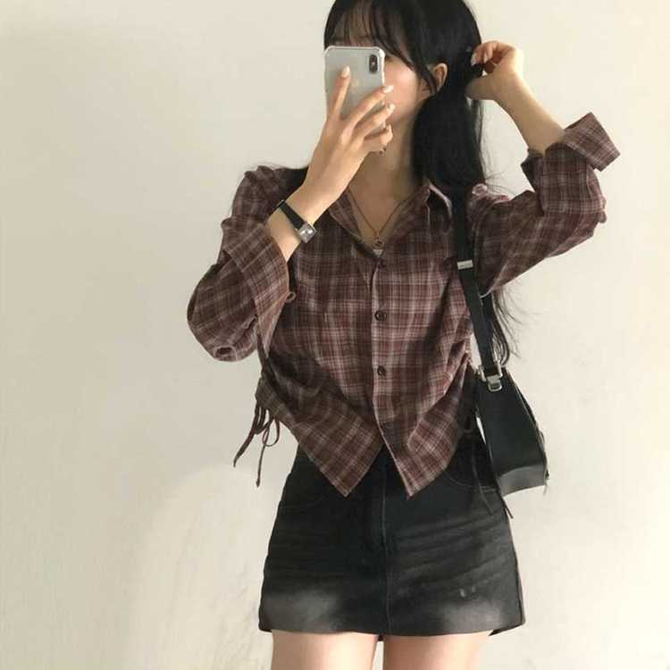 ブラウニーシャーリングチェックシャツ BRICK