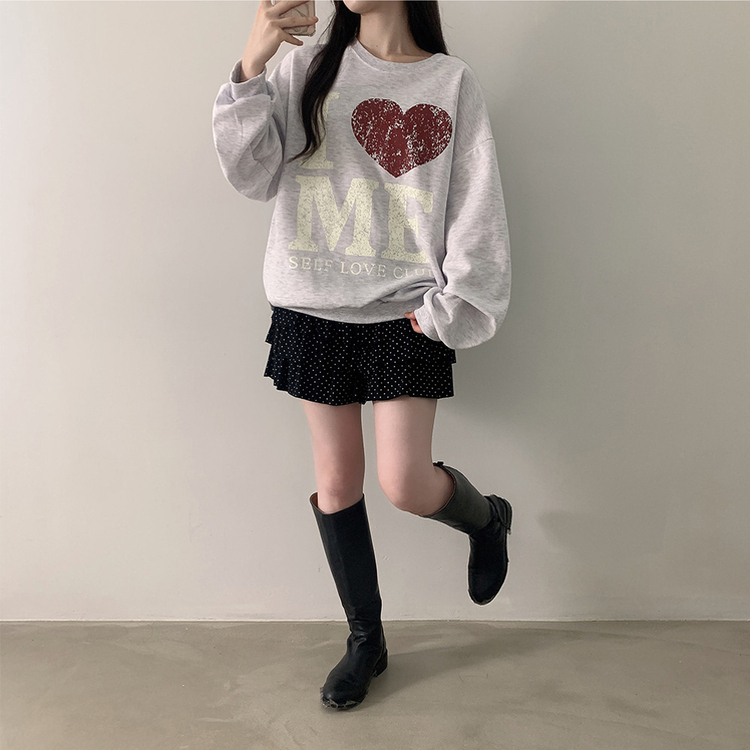 オーバーアイラブミートレーナー｜スウェット｜韓国ファッション通販 SONA