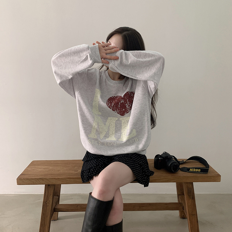 オーバーアイラブミートレーナー｜スウェット｜韓国ファッション通販 SONA